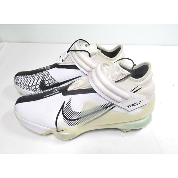 Nike Force Zoom Mike Trout 27 Baseball Cleats White Black C13134-102 Men Size 10 - Picture 5 of 9